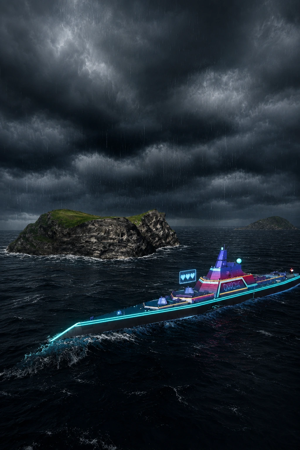 Neon Storm Warship